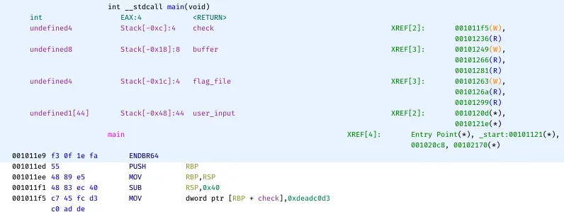 Ghidra: Assembly View